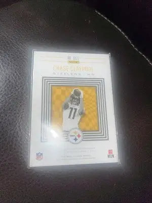 Chase Claypool football card from Panini Illusions Great Expectations Relics series