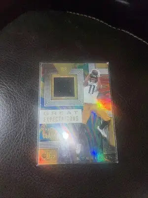 Football trading card featuring Chase Claypool from Panini Illusions Great Expectations Relics