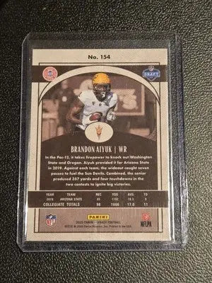 2020 Panini Legacy #154 Brandon Aiyuk Rookies Premium Edition Silver - Football Card Single