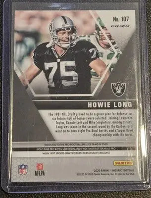 2020 Panini Mosaic #107 Howie Long Prizm Reactive Orange - Football Card Single