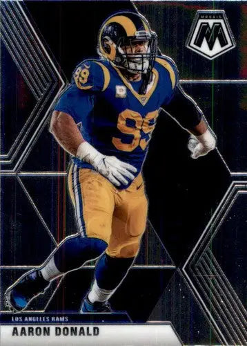 2020 Panini Mosaic Aaron Donald football card with original gloss LA Rams