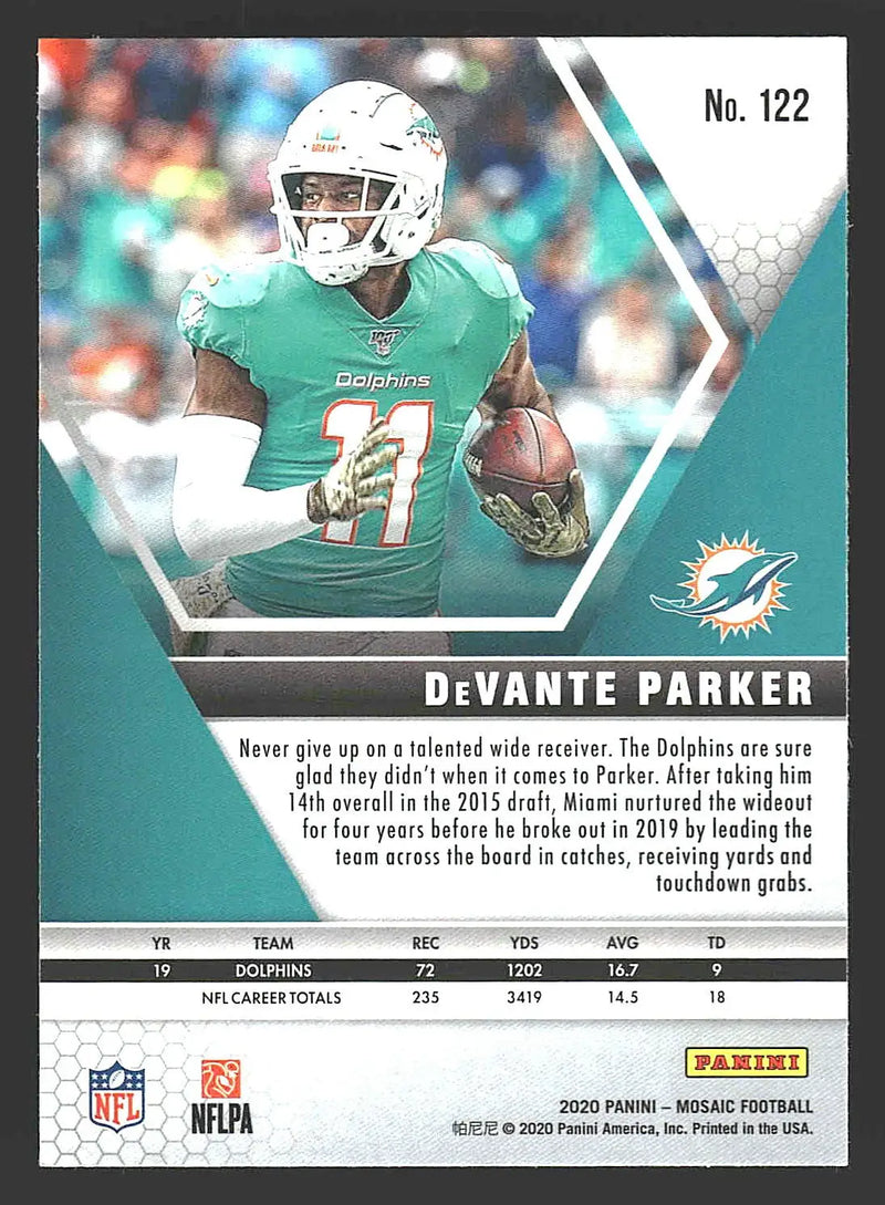 2020 Panini Mosaic #122 DeVante Parker - Football Card Single