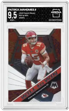 2020 Panini Mosaic Will to Win Patrick Mahomes II #WW1 Football Arena Club 9.5 - Football Card Single