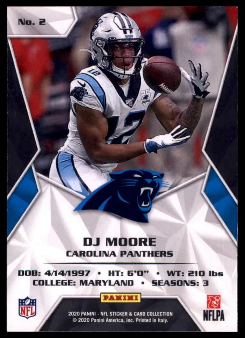 2020 Panini NFL Sticker & Card Collection - D.J. Moore #2 Silver