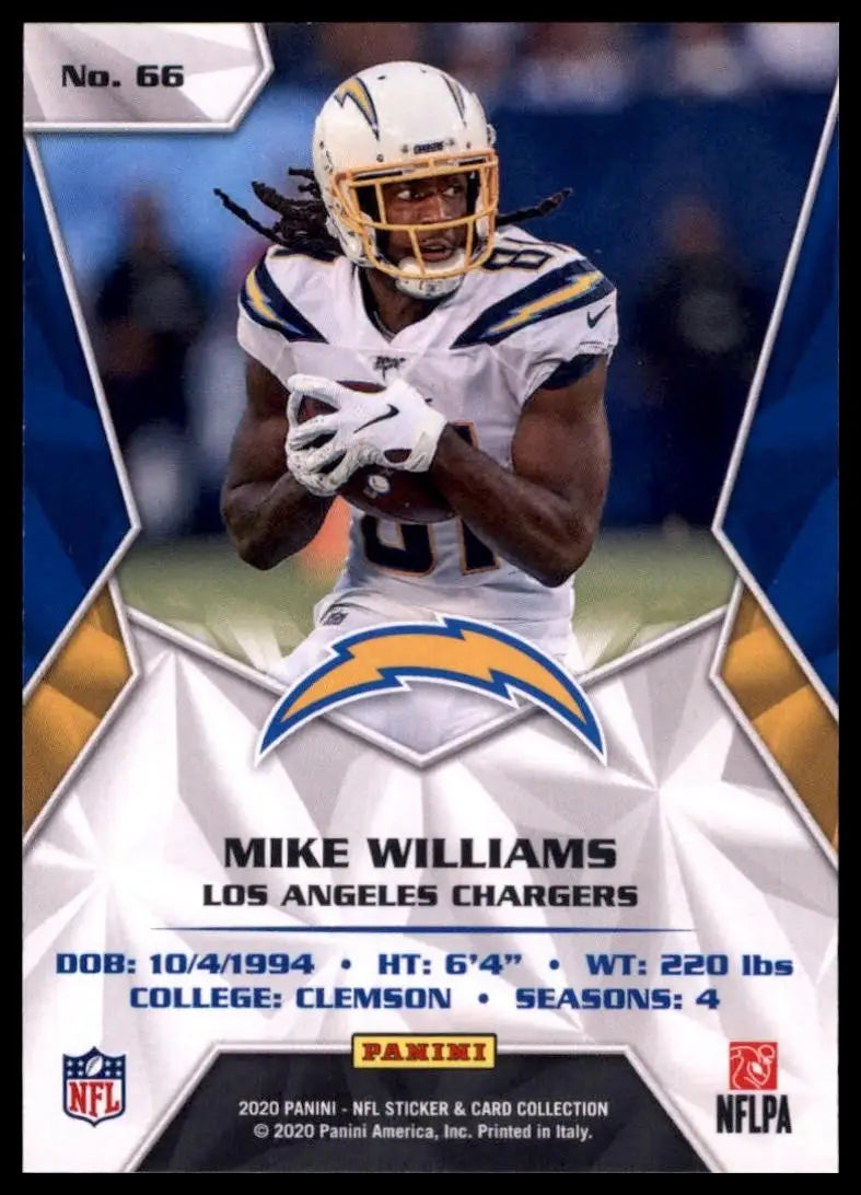 2020 Panini NFL Sticker & Card Collection - Mike Williams #12 Silver - Football Card Single
