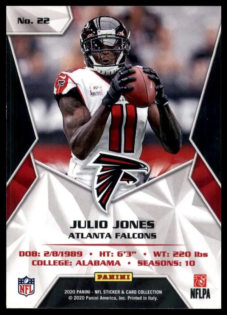2020 Panini NFL Sticker & Card Collection Silver Julio Jones #22 Atlanta Falcons - Football Card Single