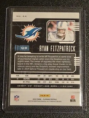 2020 Panini Playbook #44 Ryan Fitzpatrick Green #/10 - Football Card Single