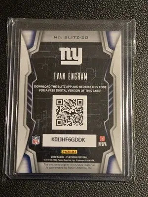 2020 Panini Playbook #BLITZ-20 Evan Engram Blitz Memorabilia - Football Card Single