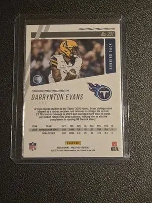 2020 Panini Prestige #231 Darrynton Evans Xtra Points Purple #/100 - Football Card Single