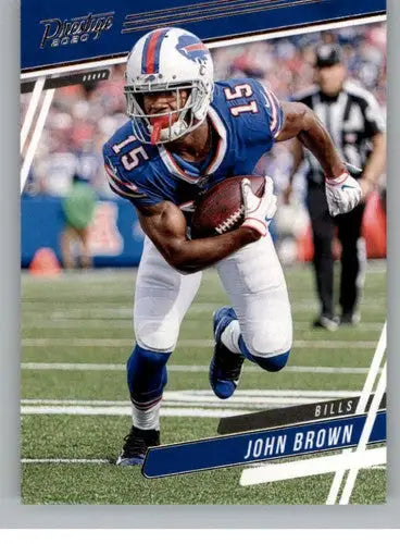 Football trading card featuring John Brown from Panini Prestige with original gloss