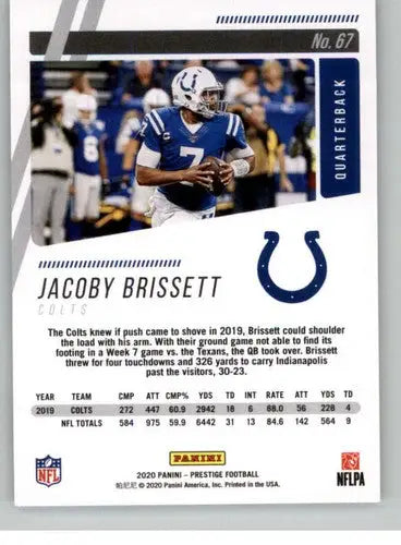 Original gloss Football trading card 2020 Panini Prestige Jacoby Brissett Colts