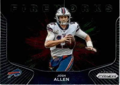 2020 Panini Prizm #18 Josh Allen Fireworks - Football Card Single