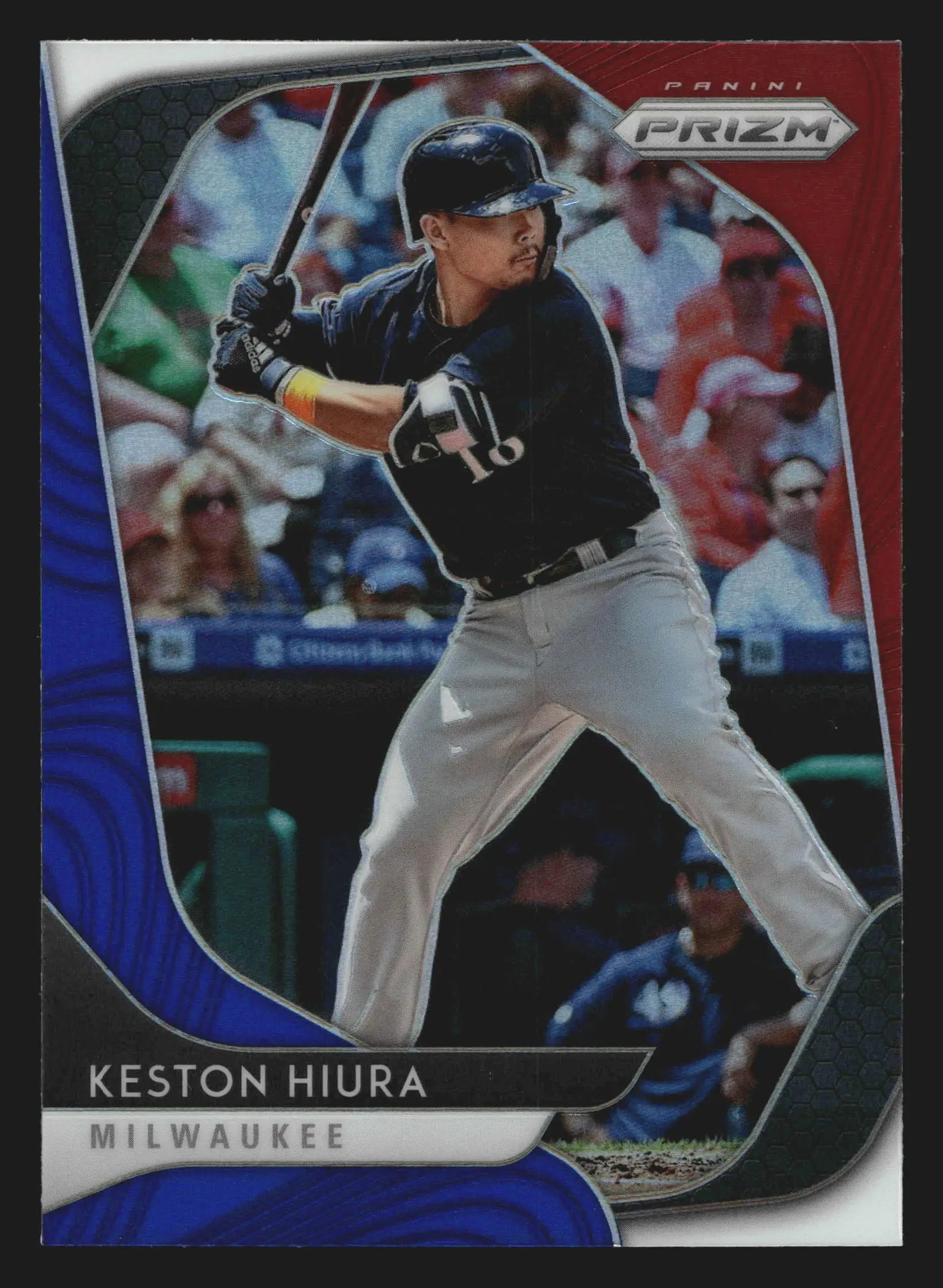 2020 Panini Prizm #2 Keston Hiura Red White Blue Prizm Milwaukee Brewers - Baseball Card Single