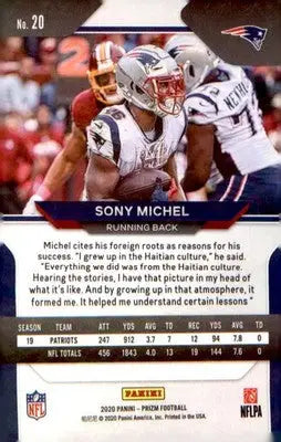 2020 Panini Prizm #20 Sony Michel - Football Card Single