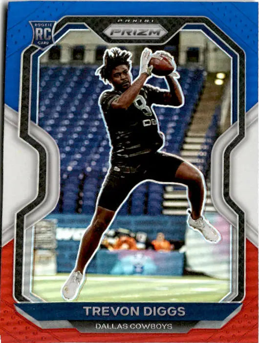 2020 Panini Prizm #335 Trevon Diggs Prizm Red White and Blue - Football Card Single