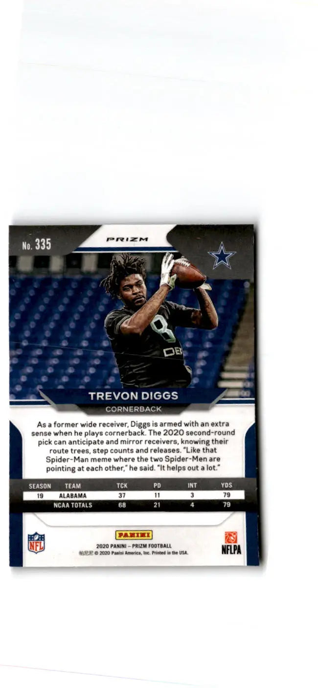 2020 Panini Prizm #335 Trevon Diggs Prizm Red White and Blue - Football Card Single