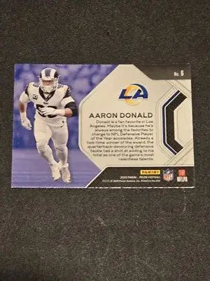 2020 Panini Prizm #6 Aaron Donald Unstoppable - Football Card Single