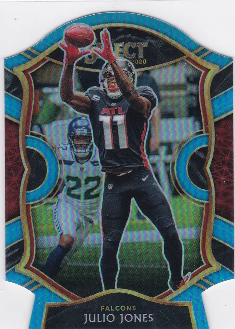 2020 Panini Prizm #6 Julio Jones Blue Die-cut Prizm Atlanta Falcons - Football Card Single