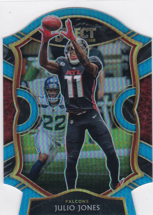 2020 Panini Prizm #6 Julio Jones Blue Die-cut Prizm Atlanta Falcons - Football Card Single