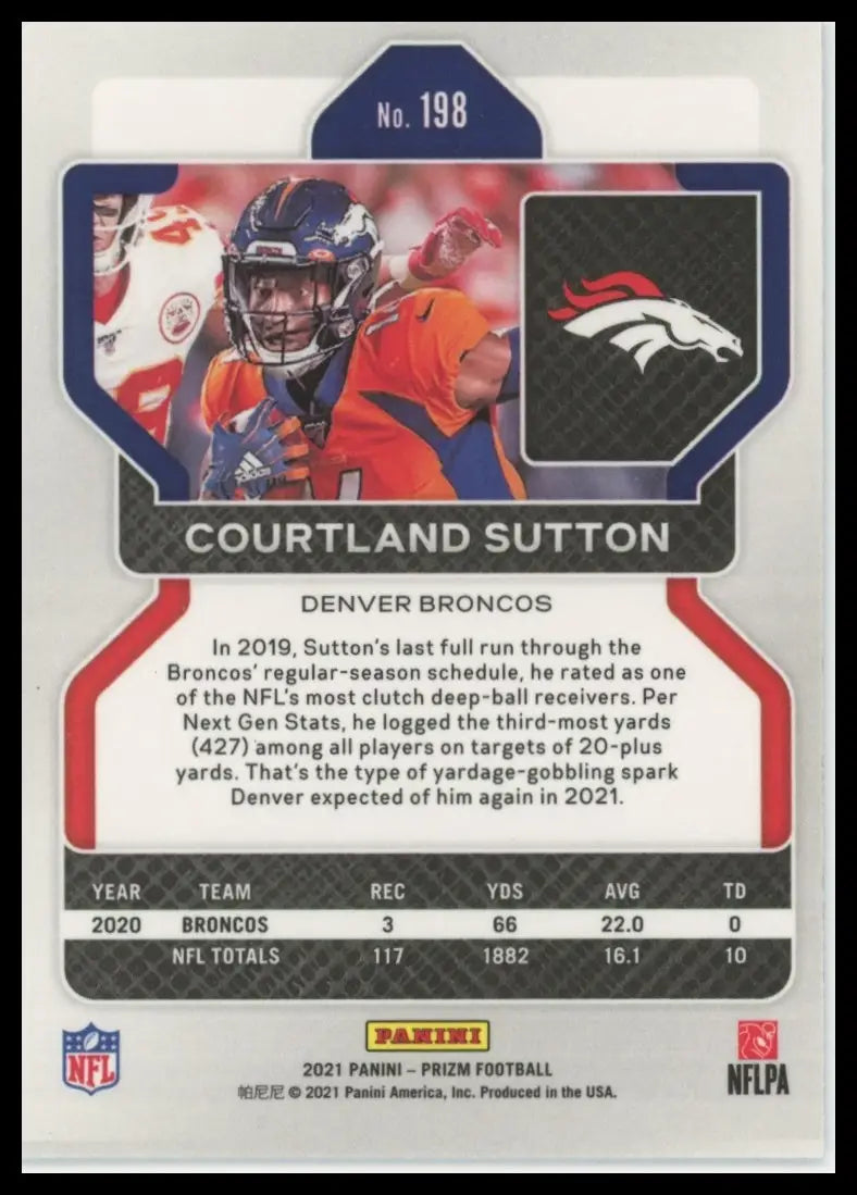 2020 Panini Prizm Courtland Sutton 111 Denver Broncos NM - Football Card Single