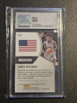 2020 Panini Prizm Draft Picks Collegiate #2 James Wiseman Silver CSG 9.5 - Basketball Card Single