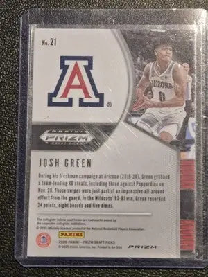 2020 Panini Prizm Draft Picks Collegiate #21 Josh Green Purple Wave - Basketball Card Single