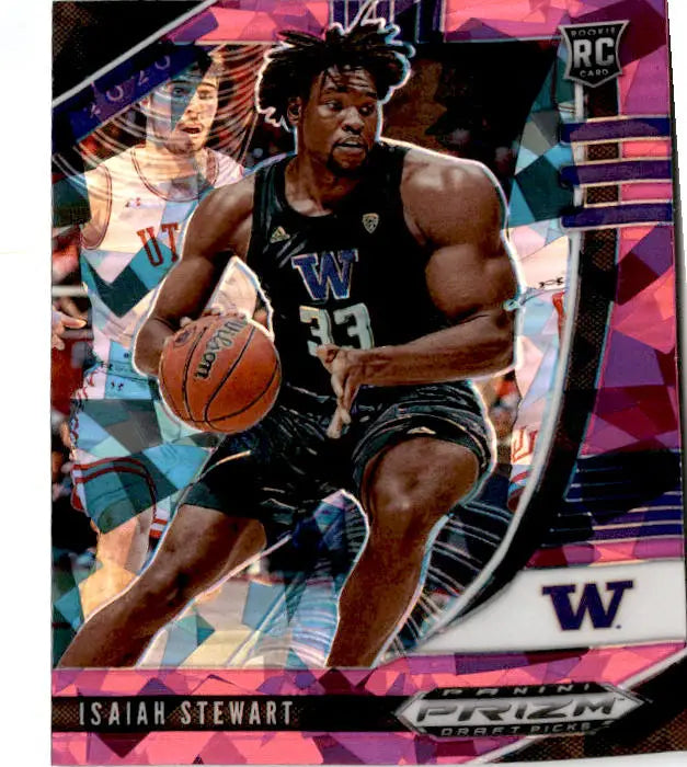 2020 Panini Prizm Draft Picks Collegiate #26 Isaiah Stewart Pink Ice - Basketball Card Single