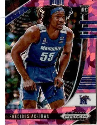 2020 Panini Prizm Draft Picks Collegiate #48 Precious Achiuwa Pink Ice - Basketball Card Single