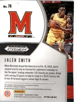 2020 Panini Prizm Draft Picks Collegiate #70 Jalen Smith Pink Ice - Basketball Card Single
