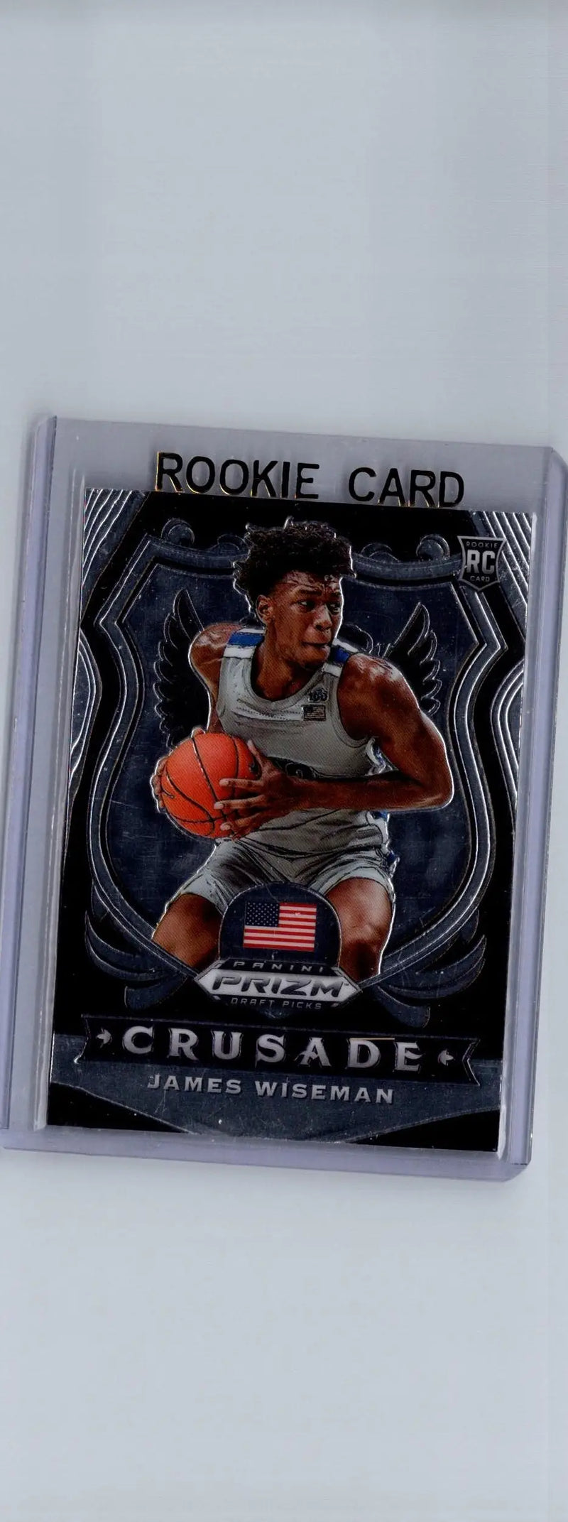 James Wiseman Panini Prizm Draft Picks Crusade rookie basketball card in 2020 Panini Prizm Draft Picks