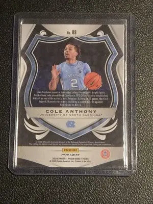 2020 Panini Prizm Draft Picks Collegiate #89 Cole Anthony Purple Wave - Basketball Card Single