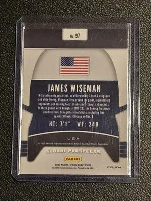 2020 Panini Prizm Draft Picks Collegiate #97 James Wiseman Silver - Basketball Card Single