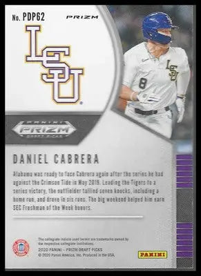 2020 Panini Prizm Draft Picks Green Pulsar #PDP62 Daniel Cabrera