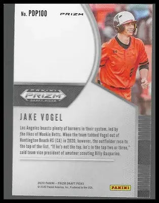 2020 Panini Prizm Draft Picks Hyper Red and Purple #PDP100 Jake Vogel