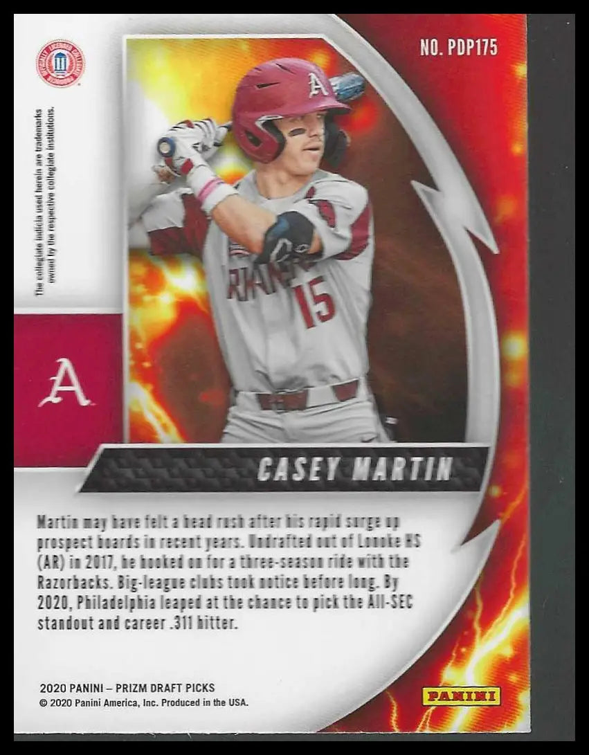 2020 Panini Prizm Draft Picks #PDP100 Jake Vogel Hyper Red and Purple - Baseball Card Single