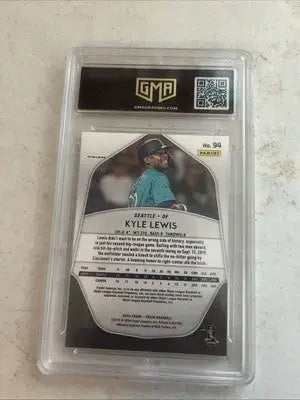 Graded Kyle Lewis baseball card 2020 Panini Prizm Red White Blue Prizm Gem Mint 10
