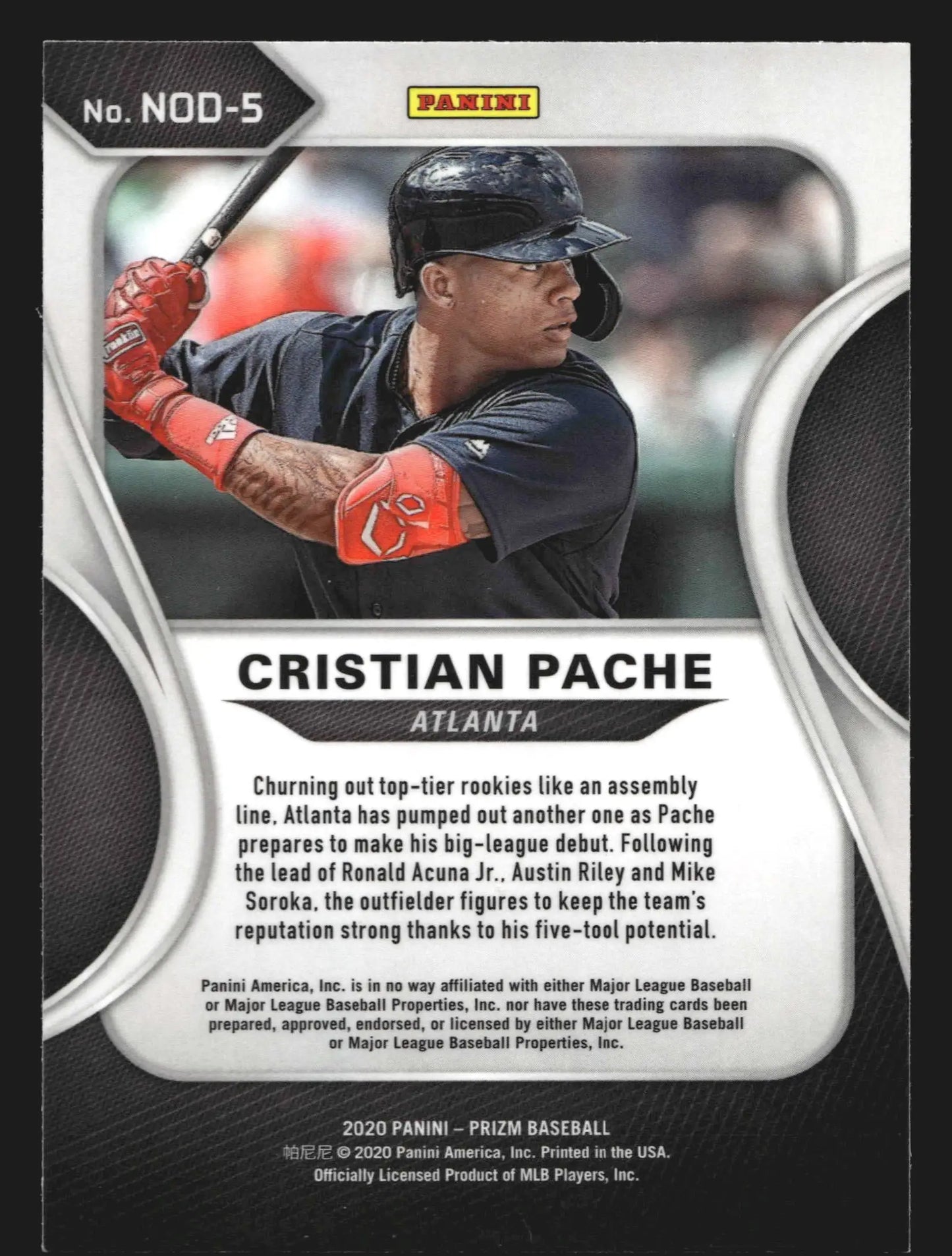 2020 Panini Prizm Now On Deck #NOD-5 Cristian Pache Braves - Baseball Card Single