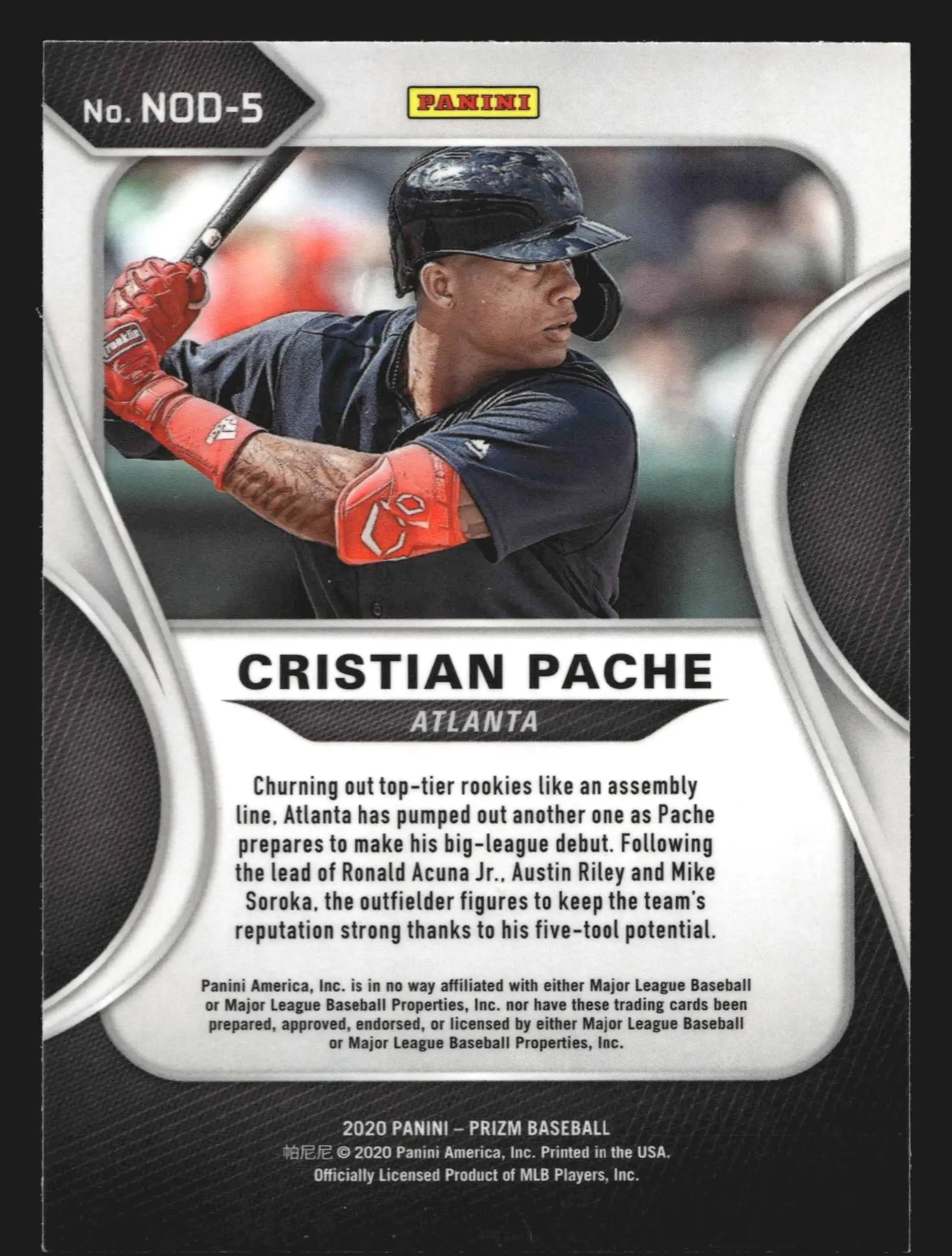 2020 Panini Prizm Now On Deck #NOD-5 Cristian Pache Braves - Baseball Card Single