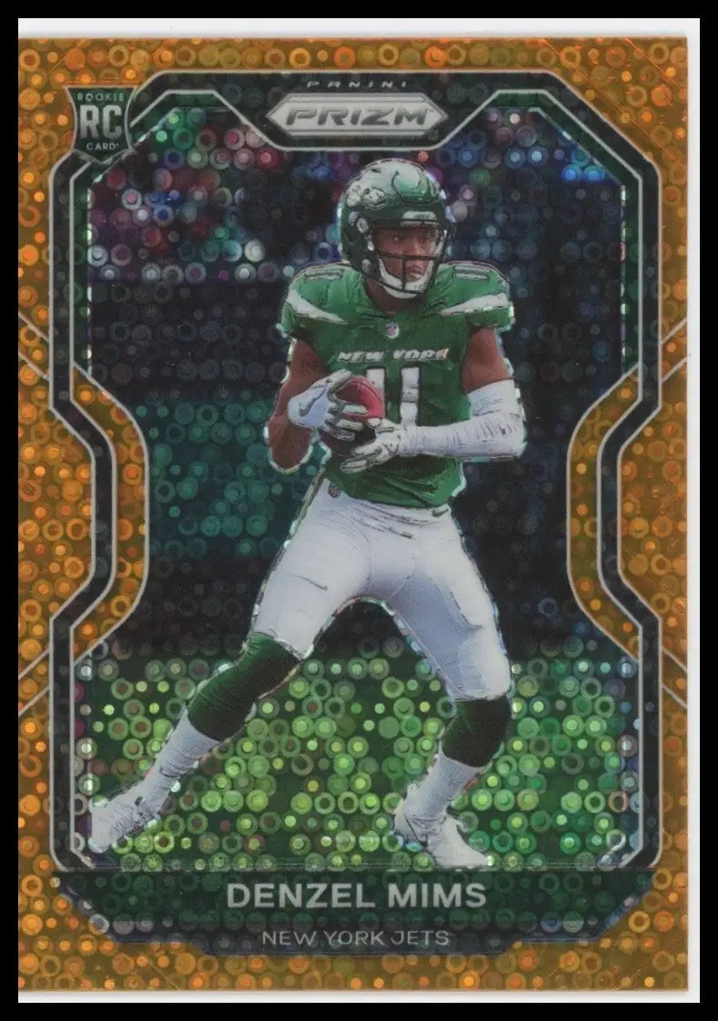 2020 Panini Prizm Orange Disco Denzel Mims Rookie #355 New York Jets Football