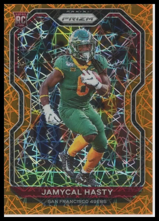 2020 Panini Prizm Orange Laser Jamycal Hasty Rookie #303 San Francisco 49ers NFL - Football Card Single
