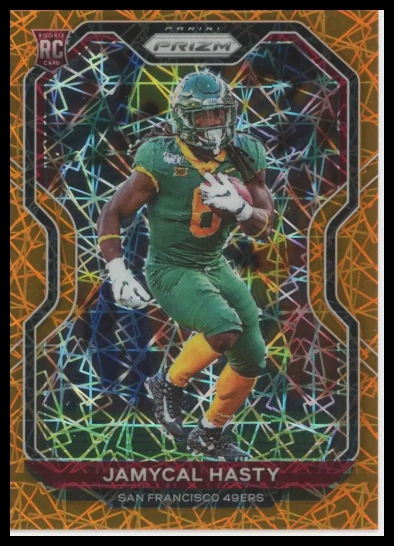 2020 Panini Prizm Orange Laser Jamycal Hasty Rookie #303 San Francisco 49ers NFL