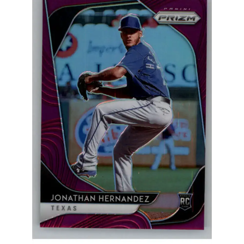 2020 Panini Prizm Purple Prizm #96 Jonathan Hernandez NM-MT Texas Rangers Baseball Card - Baseball Card Single