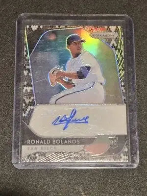 2020 Panini Prizm #RA-RB Ronald Bolanos Rookie Autographs Snake Skin Prizm #/35 - Baseball Card Single
