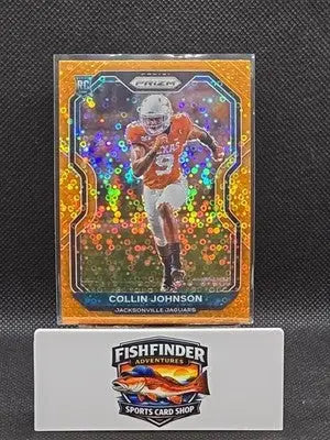 2020 Panini Prizm - Rookie Collin Johnson #353 Orange Disco Prizm (RC) - Football Card Single