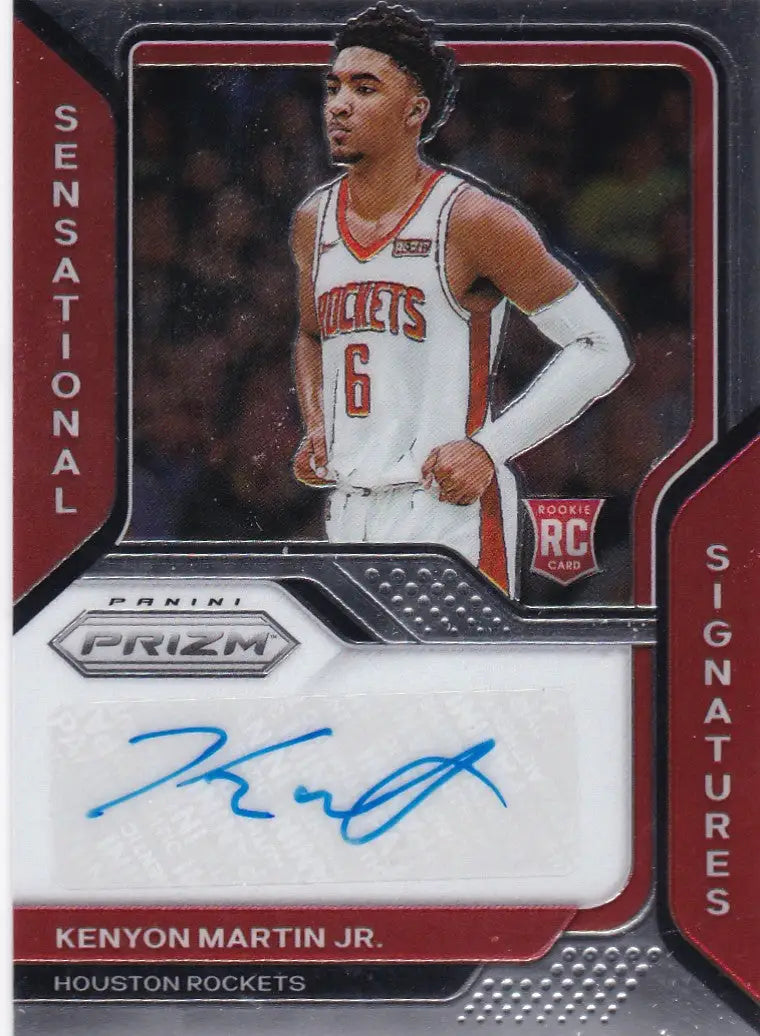 2020 PANINI PRIZM #SS-KMJ KENYON MARTIN JR AUTO- HOUSTON ROCKETS - Basketball Card Single