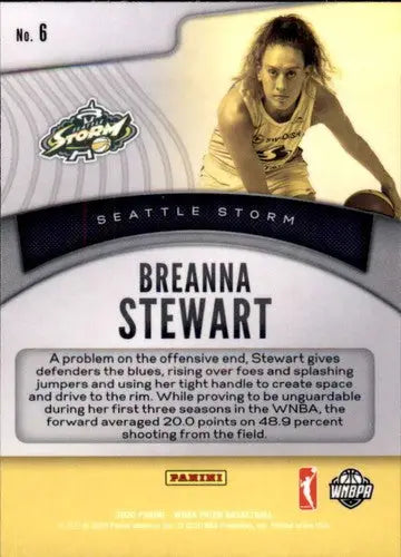 2020 Panini Prizm WNBA Dominance #6 Breanna Stewart NM Near Mint ID:83104