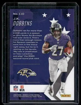 2020 Panini Rookies & Stars Football J.K. Dobbins #110 RC Football - Football Card Single