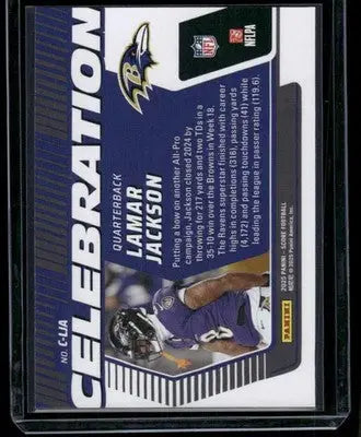 2020 Panini Score Celebration Lamar Jackson #CLJA Football - Football Card Single