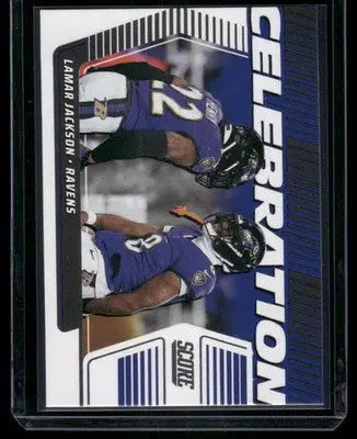 2020 Panini Score Celebration Lamar Jackson #CLJA Football - Football Card Single