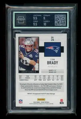 2020 Panini Score Tom Brady #24 Football Arena Club 9.5 - Football Card Single